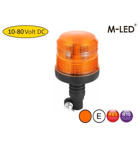 Signalleuchte - M-Led - 4.4" - 11.1cm - Amber - 4 Blitzmuster - Amber - R65 - 12V-60V