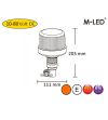 Beacon - M-Led - 4.4" - 11.1cm - Amber - 4 flash patterns - Amber - R65 - 12V-60V