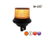 Signalleuchte - M-Led - Pfahlmontage - 7" - 17.8cm - Smoke - 8 Blitzmuster - Amber - R65 - 12V-24V Signalleuchte - M-Led - Pfahlmontage - 7" - 17.8cm - Smoke - 8 Blitzmuster - Amber - R65 - 12V-24V