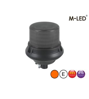 Beacon - M-Led - Pole mount - 7" - 17.8cm - Smoke - 8 flash patterns - Amber - R65 - 12V-24V
