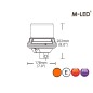 Varningsljus - M-Led - Stolpmontering - 7" - 17.8cm - Smoke - 8 blixtmönster - Bärnsten - R65 - 12V-24V - Varningsljus - M-Led - Stolpmontering - 7" - 17.8cm - Smoke - 8 blixtmönster - Bärnsten - R65 - 12V-24V -