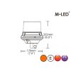 Beacon - M-Led - Medium - 7" - 17.8cm - Smoke - 8 flash patterns - Amber - R65 - 12V-24V