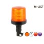 Zwaailamp - M-Led - High - 4.6" - 11.6cm - Amber - 4 flitspatronen - Amber - R65 - 12V-24V Zwaailamp - M-Led - High - 4.6" - 11.6cm - Amber - 4 flitspatronen - Amber - R65 - 12V-24V