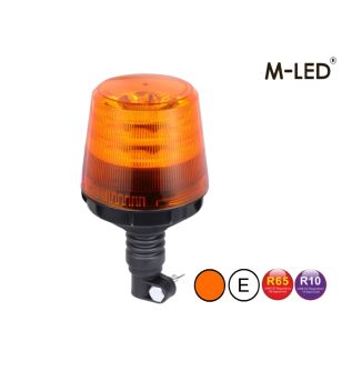 Zwaailamp - M-Led - 5.1" - 13cm - Amber - 4 flitspatronen - Amber - R65 - 12V-24V