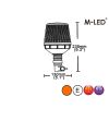 Signalleuchte - M-Led - 5.1" - 13cm - Amber - 4 Blitzmuster - Amber - R65 - 12V-24V