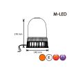 Signalleuchte - M-Led - 5.5" - 14cm - Amber - 4 Blitzmuster - Amber - R65 - 12V-24V