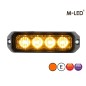Blitzleuchte - M-Led - Pro 4 - Compact - 3.7" - 9.5cm - Klar - 26 Blitzmuster - Amber - R65 - 12V-24V Blitzleuchte - M-Led - Pro 4 - Compact - 3.7" - 9.5cm - Klar - 26 Blitzmuster - Amber - R65 - 12V-24V