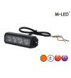Blixtljus - M-Led - Pro 4 - Compact - 3.7" - 9.5cm - Klar - 26 blixtmönster - Bärnsten - R65 - 12V-24V -