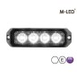 Blitzleuchte - M-Led - Pro 4 - Compact - 3.7" - 9.5cm - Klar - 26 Blitzmuster - Weiß - R65 - 12V-24V Blitzleuchte - M-Led - Pro 4 - Compact - 3.7" - 9.5cm - Klar - 26 Blitzmuster - Weiß - R65 - 12V-24V