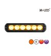Blixtljus - M-Led - Pro 6 - Compact - 5" - 12.8cm - Klar - 26 blixtmönster - Bärnsten - R65 - 12V-24V -