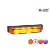 Warning light - M-Led - Ultra Thin - 3.8" - 9.6cm - Smoke - 22 flash patterns - Amber - R65 - 12V-24V