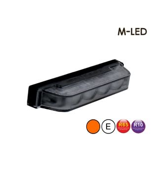 Blitzleuchte - M-Led - Ultra Thin - 3.8" - 9.6cm - Smoke - 22 Blitzmuster - Amber - R65 - 12V-24V