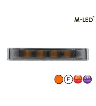 Blixtljus - M-Led - Ultra Thin - 3.8" - 9.6cm - Smoke - 22 blixtmönster - Bärnsten - R65 - 12V-24V -