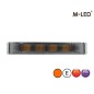 Flitser - M-Led - Ultra Thin - 3.8" - 9.6cm - Smoke - 22 flitspatronen - Amber - R65 - 12V-24V Flitser - M-Led - Ultra Thin - 3.8" - 9.6cm - Smoke - 22 flitspatronen - Amber - R65 - 12V-24V
