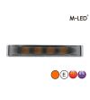 Blixtljus - M-Led - Ultra Thin - 3.8" - 9.6cm - Smoke - 22 blixtmönster - Bärnsten - R65 - 12V-24V -