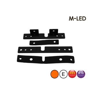 Blitzleuchte - M-Led - Ultra Thin - 3.8" - 9.6cm - Smoke - 22 Blitzmuster - Amber - R65 - 12V-24V