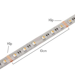 Ledstrip - Matronics - Indoor RGBW - 196.9" - 500cm - Zelfklevend - Wit/Geel/Rood/Blauw - 24V