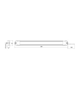 Interieurverlichting - Tralert - B-2000 - 15" - 38cm - Wit - 12V-24V