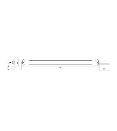 Interieurverlichting - Tralert - B-2000 - 15" - 38cm - Wit - 12V-24V