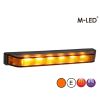 Warning light - M-Led - Ultra Thin - 5.3" - 13.5cm - Smoke - 22 flash patterns - Amber - R65 - 12V-24V