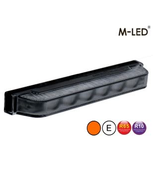 Blixtljus - M-Led - Ultra Thin - 5.3" - 13.5cm - Smoke - 22 blixtmönster - Bärnsten - R65 - 12V-24V -