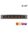 Blitzleuchte - M-Led - Ultra Thin - 5.3" - 13.5cm - Smoke - 22 Blitzmuster - Amber - R65 - 12V-24V