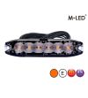 Flitser - M-Led - 5.1" - 13cm - Helder - Superdun - 26 flitspatronen - Amber - R65 - 12V-24V