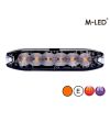 Warning light - M-Led - 5.1" - 13cm - Clear - Super thin - 26 flash patterns - Amber - R65 - 12V-24V