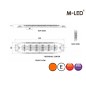 Warning light - M-Led - 5.1" - 13cm - Clear - Super thin - 26 flash patterns - Amber - R65 - 12V-24V Warning light - M-Led - 5.1" - 13cm - Clear - Super thin - 26 flash patterns - Amber - R65 - 12V-24V