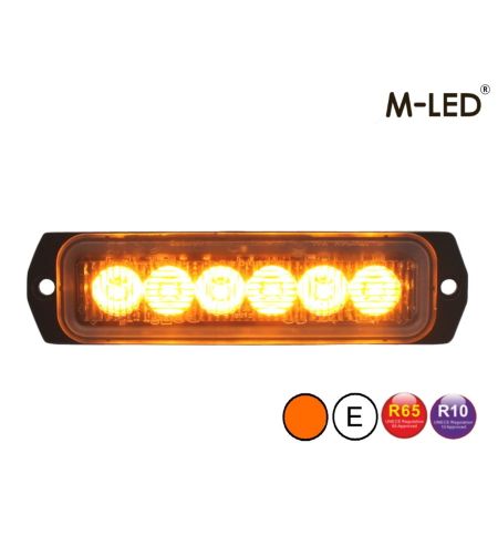 Flitser - M-Led - 4.4" - 11.3cm - Helder - Extra Fel - 25 lichtpatronen - Amber - R65 - 12V-24V