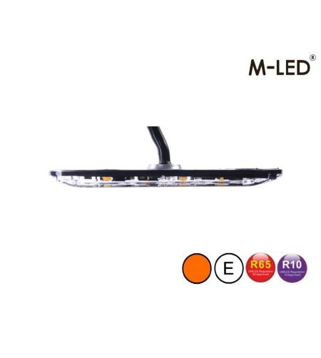 Flitser - M-Led - 3.9" - 9.8cm - Helder - Superdun - 26 flitspatronen - Amber - R65 - 12V-24V