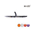 Warning light - M-Led - 3.9" - 9.8cm - Clear - Super thin - 26 flash patterns - Amber - R65 - 12V-24V