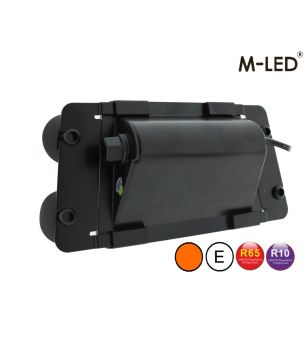 Blitzleuchte - M-Led - Fenster - 9.6" - 24.5cm - Klar - Saugnäpfe - 19 Blitzmuster - Amber - R65 - 12V-24V 