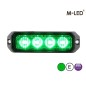 Flitser - M-Led - Pro 4 - Compact - 3.7" - 9.5cm - Helder - 26 flitspatronen - Groen - 12V-24V Flitser - M-Led - Pro 4 - Compact - 3.7" - 9.5cm - Helder - 26 flitspatronen - Groen - 12V-24V