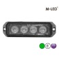 Blitzleuchte - M-Led - Pro 4 - Compact - 3.7" - 9.5cm - Klar - 26 Blitzmuster - Grün - 12V-24V Blitzleuchte - M-Led - Pro 4 - Compact - 3.7" - 9.5cm - Klar - 26 Blitzmuster - Grün - 12V-24V