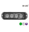 Blitzleuchte - M-Led - Pro 4 - Compact - 3.7" - 9.5cm - Klar - 26 Blitzmuster - Grün - 12V-24V