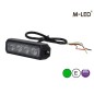 Warning light - M-Led - Pro 4 - Compact - 3.7" - 9.5cm - Clear - 26 flash patterns - Green - 12V-24V Warning light - M-Led - Pro 4 - Compact - 3.7" - 9.5cm - Clear - 26 flash patterns - Green - 12V-24V