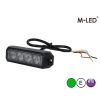 Blitzleuchte - M-Led - Pro 4 - Compact - 3.7" - 9.5cm - Klar - 26 Blitzmuster - Grün - 12V-24V