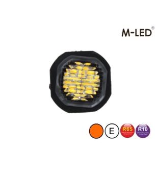 Warning light - M-Led - HideAway - 1.6" - 4.1cm - Clear - 21 flash patterns - Amber - R65 - 12V-24V