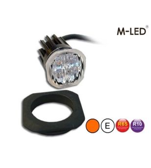 Blitzleuchte - M-Led - HideAway - 1.6" - 4.1cm - Klar - 21 Blitzmuster - Amber - R65 - 12V-24V