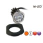 Warning light - M-Led - HideAway - 1.6" - 4.1cm - Clear - 21 flash patterns - Amber - R65 - 12V-24V Warning light - M-Led - HideAway - 1.6" - 4.1cm - Clear - 21 flash patterns - Amber - R65 - 12V-24V