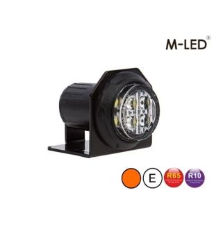 Warning light - M-Led - HideAway - 1.6" - 4.1cm - Clear - 21 flash  patterns - Amber - R65 - 12V-24V