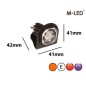 Flitser - M-Led - HideAway - 1.6" - 4.1cm - Helder - 21 flitspatronen - Amber - R65 - 12V-24V Flitser - M-Led - HideAway - 1.6" - 4.1cm - Helder - 21 flitspatronen - Amber - R65 - 12V-24V