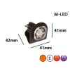 Blitzleuchte - M-Led - HideAway - 1.6" - 4.1cm - Klar - 21 Blitzmuster - Amber - R65 - 12V-24V