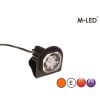 Blixtljus - M-Led - HideAway - 1.6" - 4.1cm - Klar - 21 blixtmönster - Bärnsten - R65 - 12V-24V -