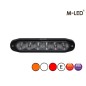 Warning light - M-Led - 4.6" - 11.8cm - Clear - Tricolor - 20 flash patterns - White/Amber/Red - R65 - 12V-30V Warning light - M-Led - 4.6" - 11.8cm - Clear - Tricolor - 20 flash patterns - White/Amber/Red - R65 - 12V-30V