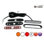 Flitser - M-Led - 4.6" - 11.8cm - Helder - Driekleurig - 20 flitspatronen - Wit/Amber/Rood - R65 - 12V-30V