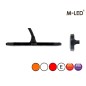 Warning light - M-Led - 4.6" - 11.8cm - Clear - Tricolor - 20 flash patterns - White/Amber/Red - R65 - 12V-30V Warning light - M-Led - 4.6" - 11.8cm - Clear - Tricolor - 20 flash patterns - White/Amber/Red - R65 - 12V-30V