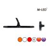 Flitser - M-Led - 4.6" - 11.8cm - Helder - Driekleurig - 20 flitspatronen - Wit/Amber/Rood - R65 - 12V-30V