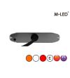 Blixtljus - M-Led - 4.6" - 11.8cm - Klar - Trefärgad - 20 blixtmönster - Vit/Bärnsten/Röd - R65 - 12V-30V -